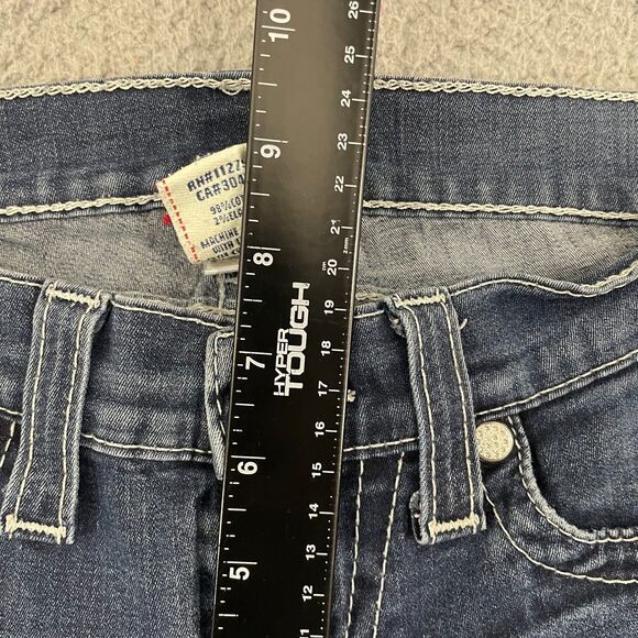 True Religion Skinny Jeans Women 27 Blue Dark Wash Low Rise Denim - Picture 8 of 12